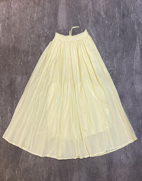 Light yellow flare skirt